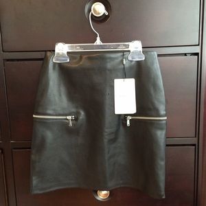 Dazzle Leather Mini Skirt