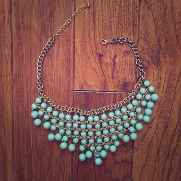 Gorgeous teal statement necklace