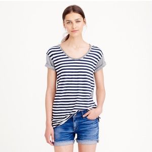 J. Crew Vintage Cotton Colorblock Stripe Tee