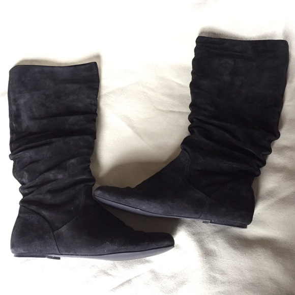 Michael Shannon Shoes - Black suede calf boots