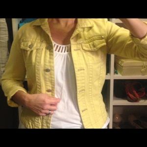 Cabi denim jacket in butter yellow