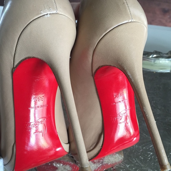 Christian Louboutin Filo 120 nude heels 38.5 - Picture 2 of 4