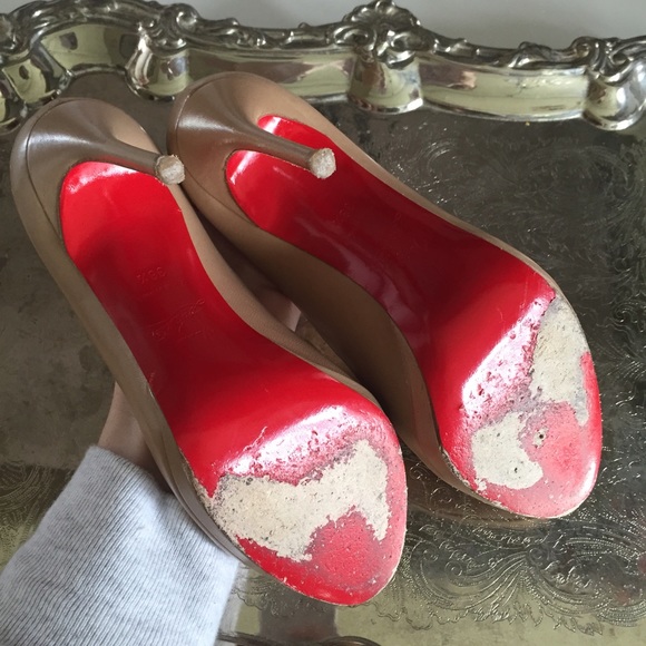 Christian Louboutin Filo 120 nude heels 38.5 - Picture 3 of 4