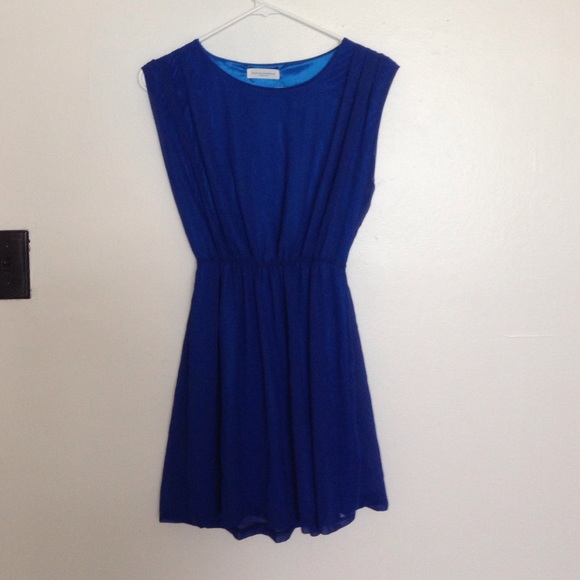 Blue chiffon dress