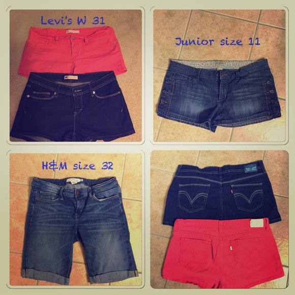 Two H£M shorts plus three others