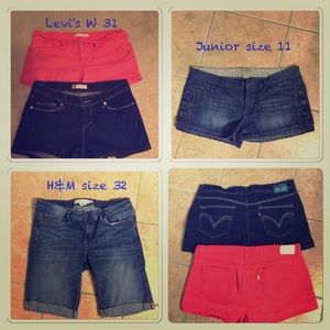 Two H£M shorts plus three others
