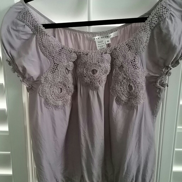 Max Studio lavender top