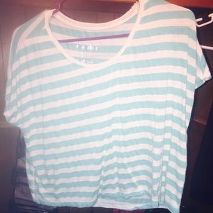 Blue & white crop top