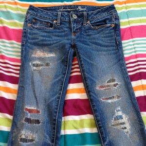 American Eagle Patched Jeans