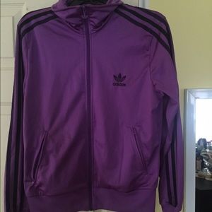 Purple Adidas women's track top