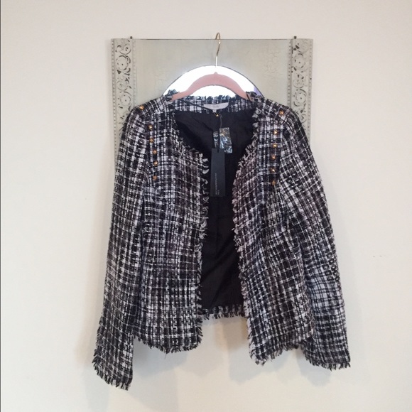 NWT Studded Tweed Blazer