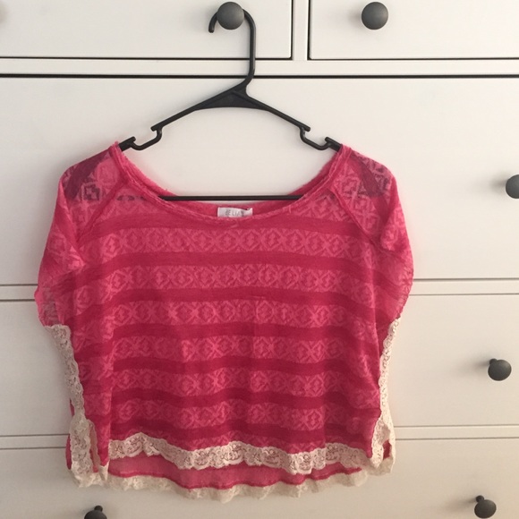 Delia's Lace Trim Top