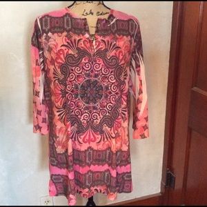 Chico's pretty pink sparkly top