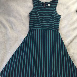 Summer Dress Stripes Navy Blue/Teal