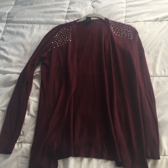 Maroon cardigan