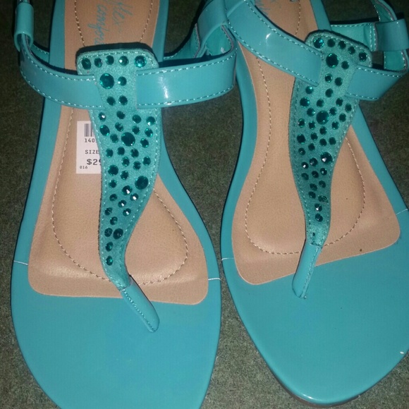 Teal sandals