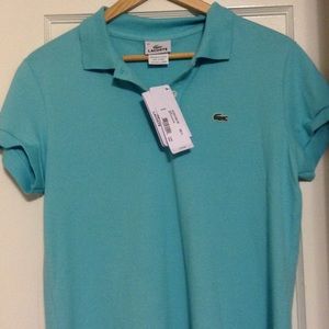 Turquoise Lacoste polo NWT