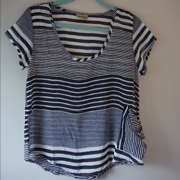 Navy striped shirt