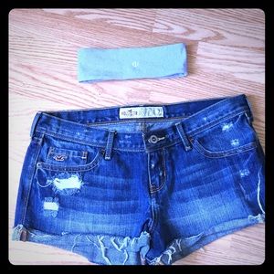 BUNDLE Lululemon headband/Hollister shorts sz 7