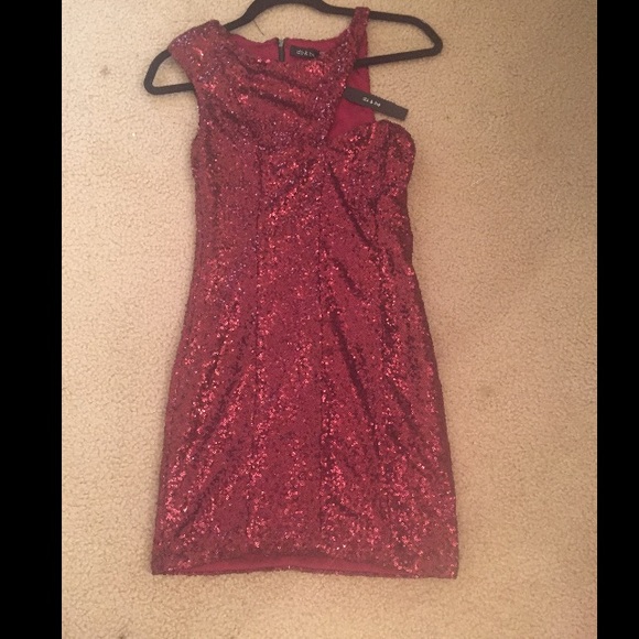 sexy burgundy/maroon sequin dress
