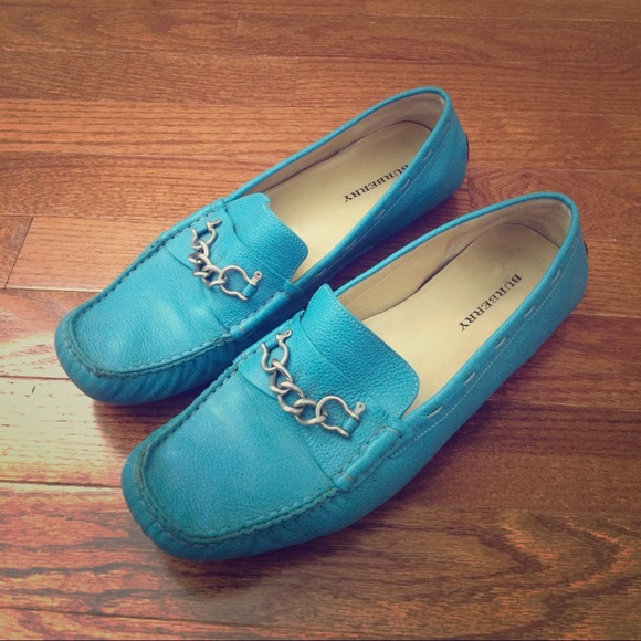 Burberry blue leather loafers - US 9