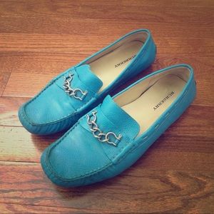 Burberry blue leather loafers - US 9