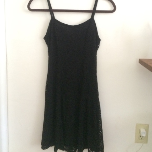Black Fit and Flare Lace Dress