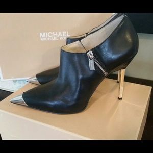 Michael Kors Zady Cap Toe Leather Ankle Boots