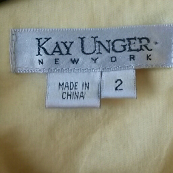 Kay Unger Yellow Linen Dress - Picture 3 of 4