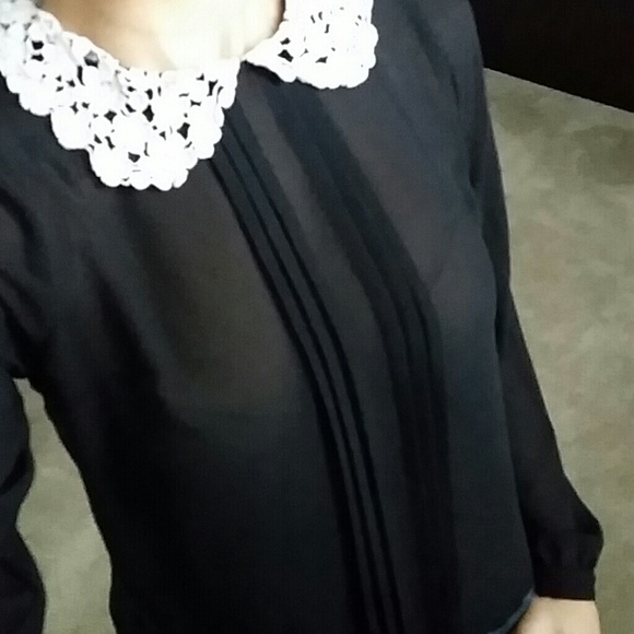 ❌❌SOLD❌❌ Sheer black blouse