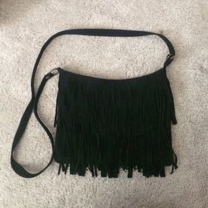 Brandy Melville suede fringe purse