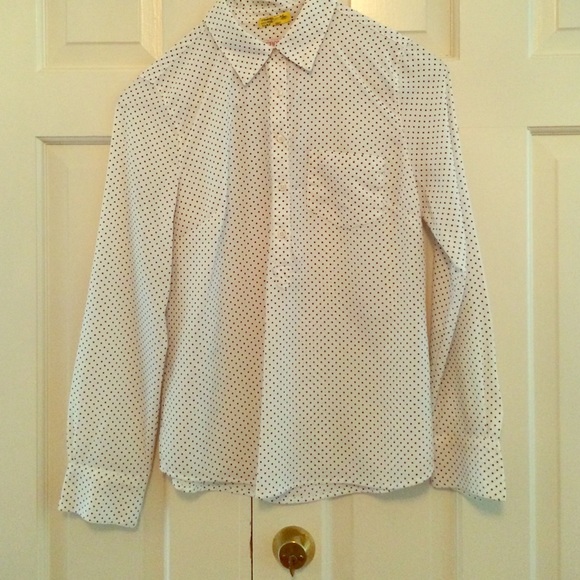 Ivory polka dot blouse by Merona