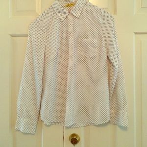 Ivory polka dot blouse by Merona
