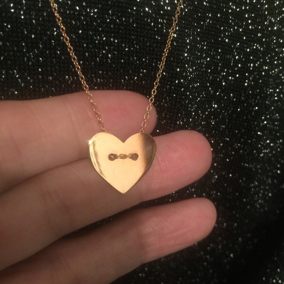 Sterling Silver (Rose colored) Heart Necklace - Picture 3 of 4