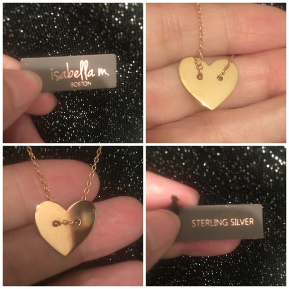 Sterling Silver (Rose colored) Heart Necklace - Picture 4 of 4