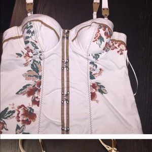 Large guess bustier floral top
