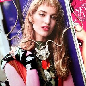 CLOSET CLOSING - Rhinestone Fox Necklace