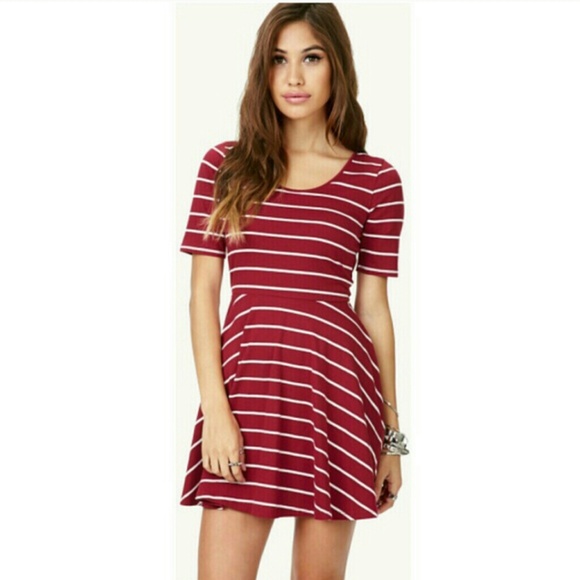REPOST Magenta Striped dress