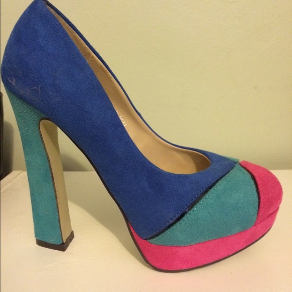 Royal Blue&pink pumps
