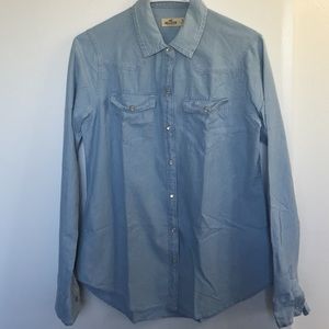 Hollister denim button up