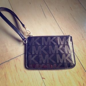 Michael Kors metallic wristlet