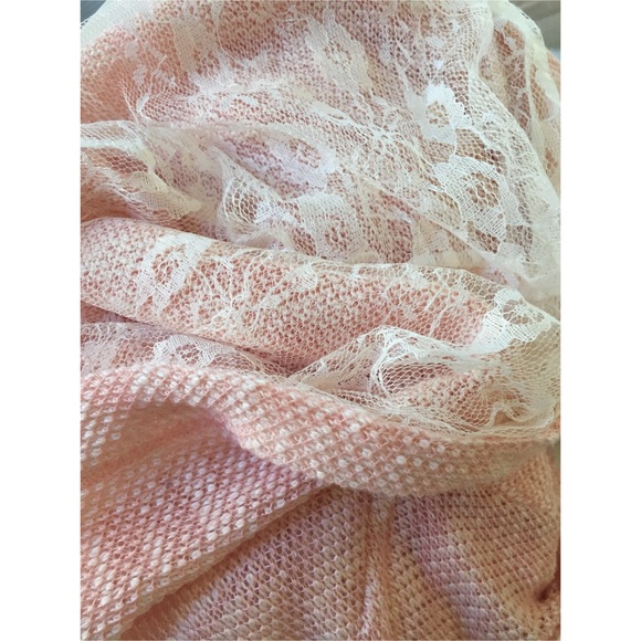 Reserved Baby Pink with Lace Hoodie Sweater - Picture 4 of 4