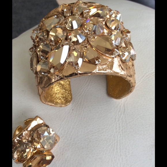 TED ROSSI- Python and Swarovski Bangle and Ring - Picture 3 of 5