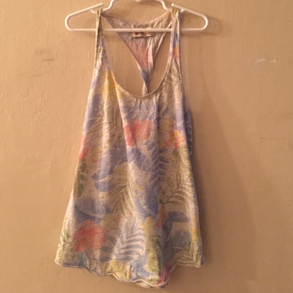 Twisted Back/Racerback Floral Tank