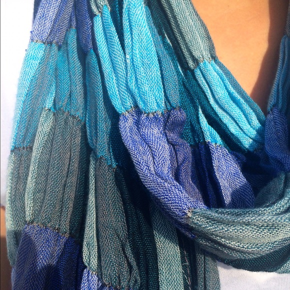 Blue & Gray Scarf - Picture 2 of 2