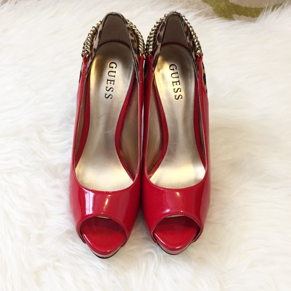 guess red heels
