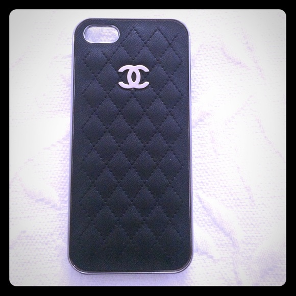 Accessories - Faux Leather and Silver Logo iphone 5/5S hard case
