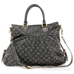Louis Vuitton Monogram Denim Neo Cabby Handbag Blk