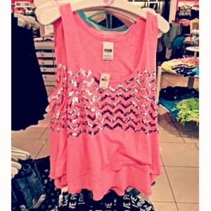 ✨VS Pink bling tank✨