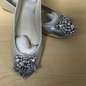 Nine West Silver Orysia flats